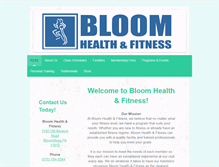 Tablet Screenshot of bloomhealthandfitness.com